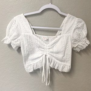 WHITE ROMWE CROP TOP